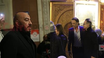 يوسف الشريف ومجدي الهواري ومي عمر يقدمون واجب العزاء في سامح عبد العزيز بمسجد الشرطة