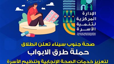 اليوم.. ختام حملة طرق الأبواب لتعزيز خدمات الصحة الإنجابية وتنمية الأسرة بجنوب سيناء