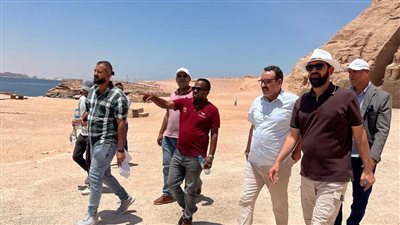 قيادات الآثار تتفقد مشروع تطوير معبد أبو سمبل استعدادًا للموسم السياحي الجديد | صور 
