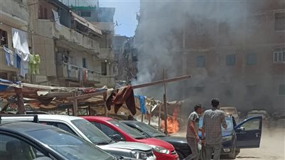 السيطرة على حريق بأرض فضاء بالإسكندرية