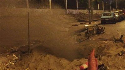 كسر ماسورة غاز بدشنا في قنا بسبب أعمال حفر الصرف الصحي