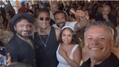 محمد رمضان وتامر حسني يشعلان سهرة خاصة مع المنتج محمد حامد بالساحل الشمالي