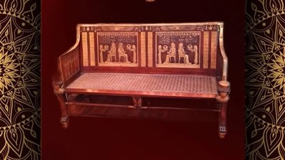 متحف ركن فاروق يعرض كنبة أثرية مستوحاة من مجموعة يويا وتويا