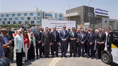 وزير الصحة ورئيس هيئة الرعاية الصحية ومحافظ الإسماعيلية يتفقدون مركز المحاكاة والتدريب بالمعهد الفني الصحي