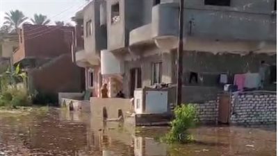 انهيار بأحد جوانب ترعة يتسبب بغرق أراضٍ ومنازل في عين غصين بالإسماعيلية