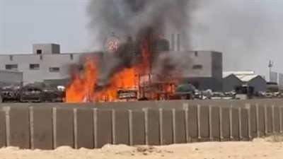 إصابة 12 شخصًا باختناق في حريق مصنع لصناعة النسكافيه والكباتشينو في المنطقة الصناعية بأكتوبر