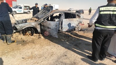 الصور الأولى لحادث مصرع 4 أشخاص وإصابة 5 آخرين إثر تصادم سيارتين ملاكي بالمنيا