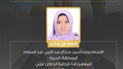 أسرة سارة حجاج السادسة على الثانوية الأزهرية علمي: بنتي حلمها تدخل طب.. وشكرًا لشيخ الأزهر