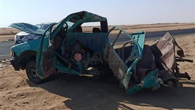 إصابة 4 أشخاص في حادث تصادم سيارتين بالطريق الصحراوي في أسوان| أسماء