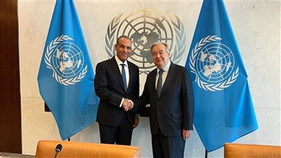 وزير الخارجية يبحث مع السكرتير العام للأمم المتحدة ترتيبات مؤتمر إعادة إعمار غزة ودعم حل الدولتين