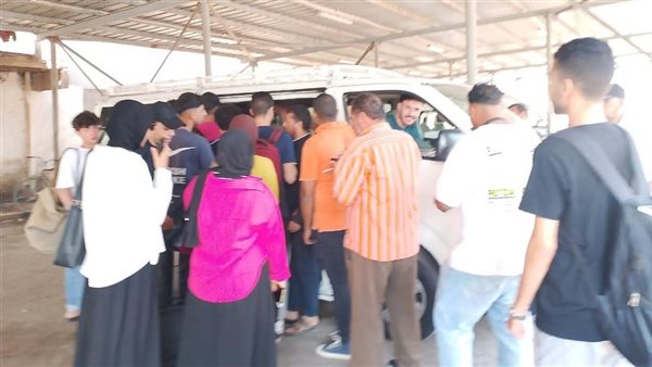 زحام موقف تلا بالمنوفية