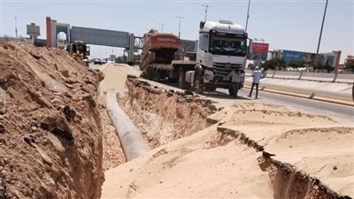 انتهاء أعمال إصلاح خط المياه الرئيسي المغذي لقرى مارينا العلمين