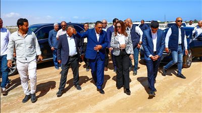 وزيرة التنمية المحلية ومحافظ مطروح يتفقدان أعمال توسعة وتطوير المدخل الغربي لمدينة الحمام 