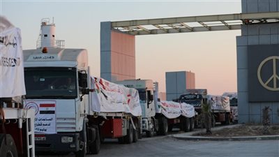 الهلال الأحمر المصري يواصل الدفع بقوافل زاد العزة حاملة آلاف الأطنان من المساعدات إلى غزة