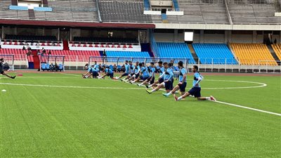 تدريبات خاصة في الجيم للاعبي بيراميدز بعد ودية أسوان