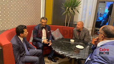 جلسة بين وزير الرياضة والنائب أحمد دياب على هامش احتفال بيراميدز بلقب أبطال إفريقيا