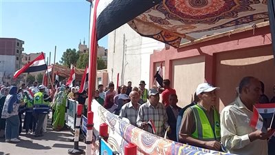 طوابير وأغاني وطنية.. الشباب والمرأة يتصدران المشهد الانتخابي بالوادي الجديد | صور