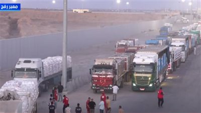 بدء دخول الفوج الأول من القافلة التاسعة للمساعدات المصرية باتجاه قطاع غزة