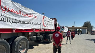 زاد العزة من مصر إلى غزة.. الهلال الأحمر يدفع بـ 3 آلاف طن مساعدات لليوم العاشر