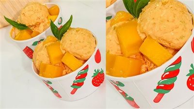 اصنعيه يوميًا.. طريقة عمل الآيس كريم المانجو في الخلاط بدون كريم شانتيه