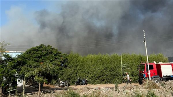 حريق في مصنع ملابس