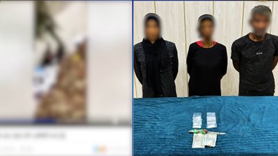 القبض على المتهمين بتعاطي المخدرات في الشارع بالمعصرة 