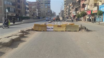 بدء غلق كوبري الباجور العلوي بالمنوفية في الاتجاه القادم من شبين الكوم| صور 
