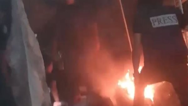 استهداف خيمة الصحفيين