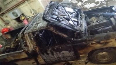 اشتعال النيران في سيارة محملة بأسطوانات الأكسجين داخل مبنى مصلحة الكيمياء بقصر النيل