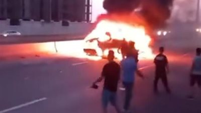 الجثث تفحمت.. مصرع 4 أشخاص في حادث انقلاب سيارة واحتراقها بطريق مطروح ـ إسكندرية 