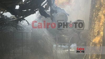 إصابة 10 أشخاص باختناق في حريق مخزن خردة بسوق الترجمان ببولاق أبو العلا