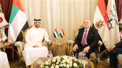 رئيس مجلس الدولة يستقبل نائب حاكم إمارة الشارقة بمقر بالدقي