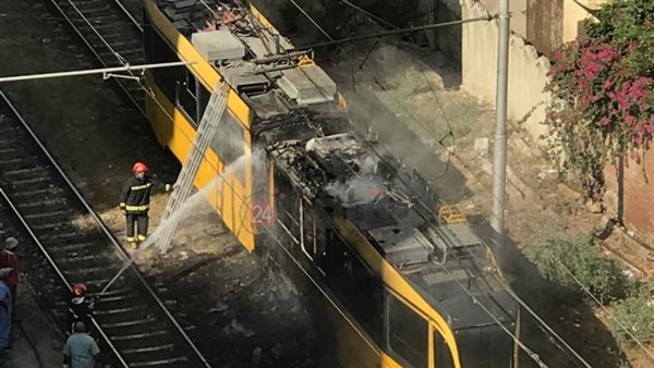 حريق ترام الإسكندرية