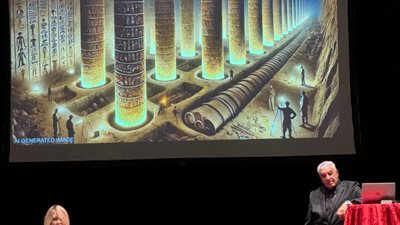 من أريتسو إلى كاتانيا.. جولة إيطالية لزاهي حواس تجمع بين المحاضرات الأثرية وتوقيع الروايات | صور 