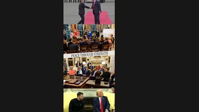 رئيس يغير ملابسه وقادة أوروبا جالسون أمامه.. كيف يغير ترامب الذوق العام دون المساس ببوتين؟