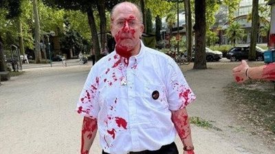 تقارير عبرية: الهجوم على إسرائيلي ورشه بالطلاء الأحمر في ألمانيا دعمًا لغزة