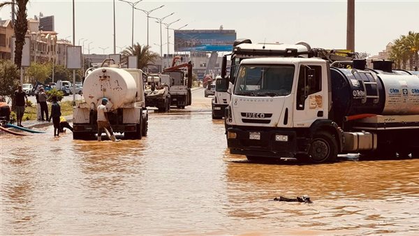 كسر مفاجئ بخط مياه