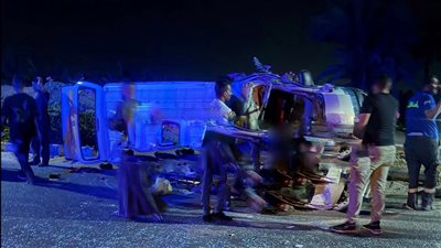 انقلاب ميكروباص جنوب الأقصر يُسفر عن إصابة 5 أشخاص ونقلهم إلى المستشفى الدولي