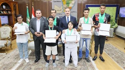 محافظ المنوفية يكرم أبطال ذوي الهمم المتفوقين رياضيًا