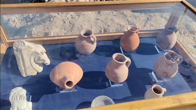 عرض قطع أثرية نادرة خلال عملية انتشال التماثيل الغارقة بأبو قير غرب | صور 