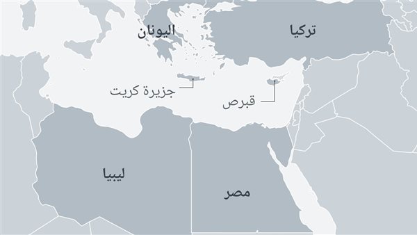 خريطة شرق المتوسط