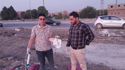 حملة مشتركة لرفع نفايات طبية خطرة على الطريق الدائري بالفيوم