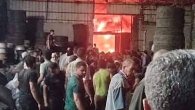 إصابة شخصين في حريق مخزن كاوتش بزفتى بالغربية.. والحماية المدنية تكثف جهودها للسيطرة