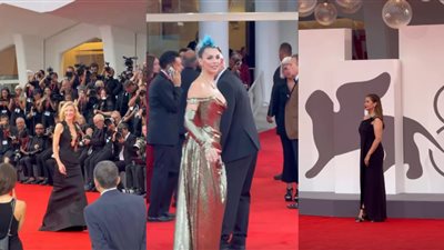 ريا أبي راشد والإيطالية إيمانويلا فانيلي أبرز الحضور على ريد كاربت افتتاح مهرجان فينيسيا السينمائي