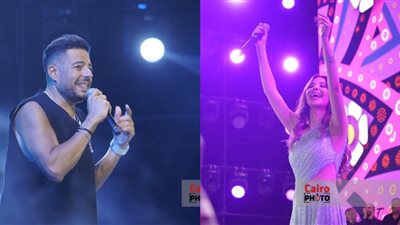 محمد حماقي ونانسي عجرم يشعلان حفلهما في مهرجان مراسي 