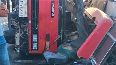 وفاة ثاني ضحايا حادث انقلاب أتوبيس بمركز الحسينية بالشرقية