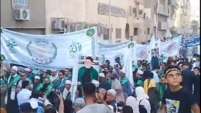 من مسجد صالح الجعفري للحسين.. انطلاق موكب الطرق الصوفية للاحتفال بالمولد النبوي