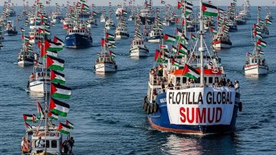 قادمون لأهل القطاع.. أسطول الصمود العالمي يبحر من مينوركا الإسبانية نحو غزة رغم التهديدات الإسرائيلية