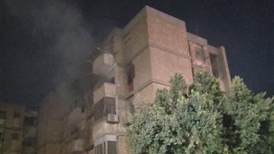 اندلاع حريق داخل وحدة سكنية بمدينة الصباح أمام محطة قطار السويس