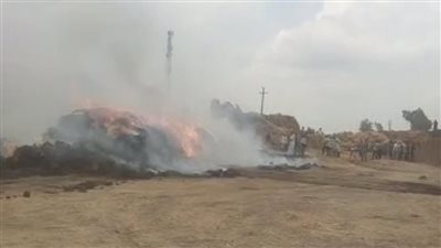 حريق يلتهم محصول كتان بقرية شبرا ملس بزفتى.. والدفع بـ5 سيارات إطفاء